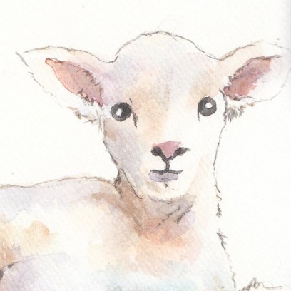 Lamb At Rest<BR>7x5½ <BR>$25
