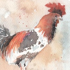 Rooster On Rust <BR>7x5½ <BR>$35
