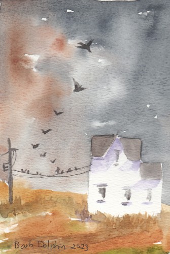 Storm Coming Birds Leaving <BR>5x7<BR>$30