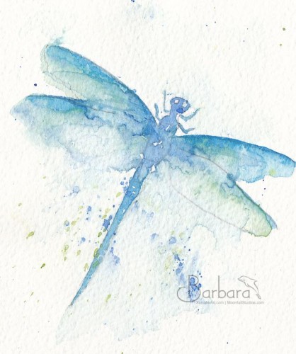 Blue Dragonfly<BR>6x4½ <BR>$30