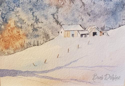 Snow and a Sky Show <BR>6½x5 <BR>$25