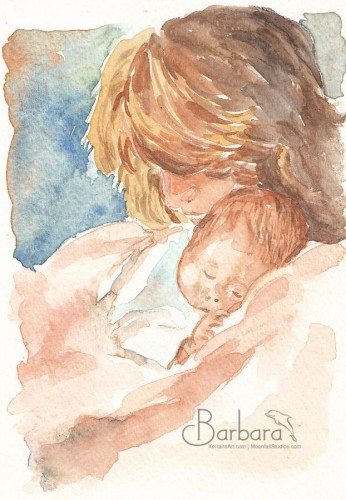 Mother and Child <BR>7x5 <BR>$30