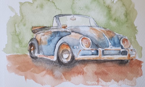 Rusty Beetle <BR>7½x5 <BR>$30 