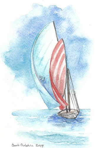 Sails and Sky <BR>4½x7 <BR>$20