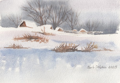 Winter By The Lake <BR>7x5 <BR>$40
