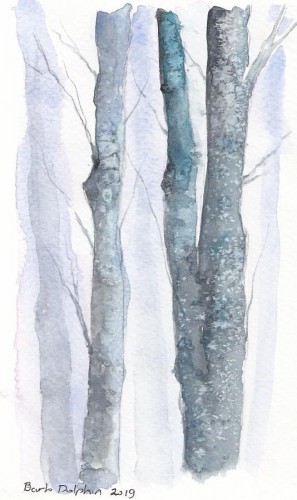 Winter Trees <BR>7½x5 <BR>$30