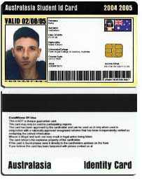 Australian ozzie ID card