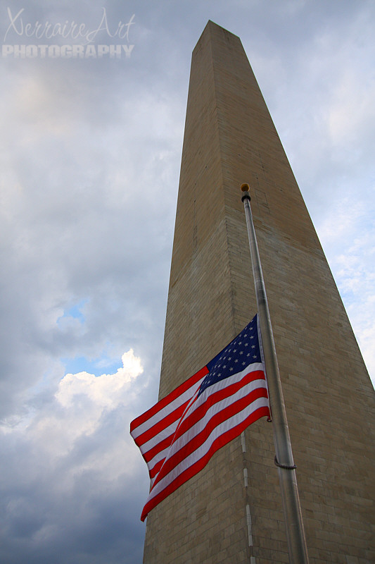 Half Mast at the Washington Monument in DC