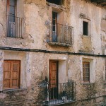 Balconies in Spanish village